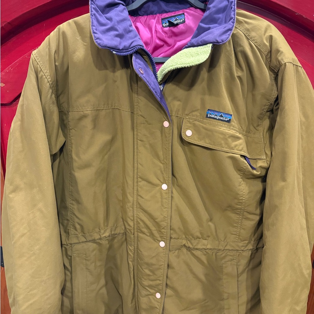 Vintage 90s Patagonia Jacket Womens Size 10 - Colorblock Hooded Coat